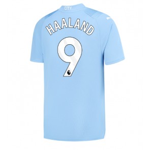 Manchester City Erling Haaland #9 Koszulka Podstawowych 2023-24 Krótki Rękaw